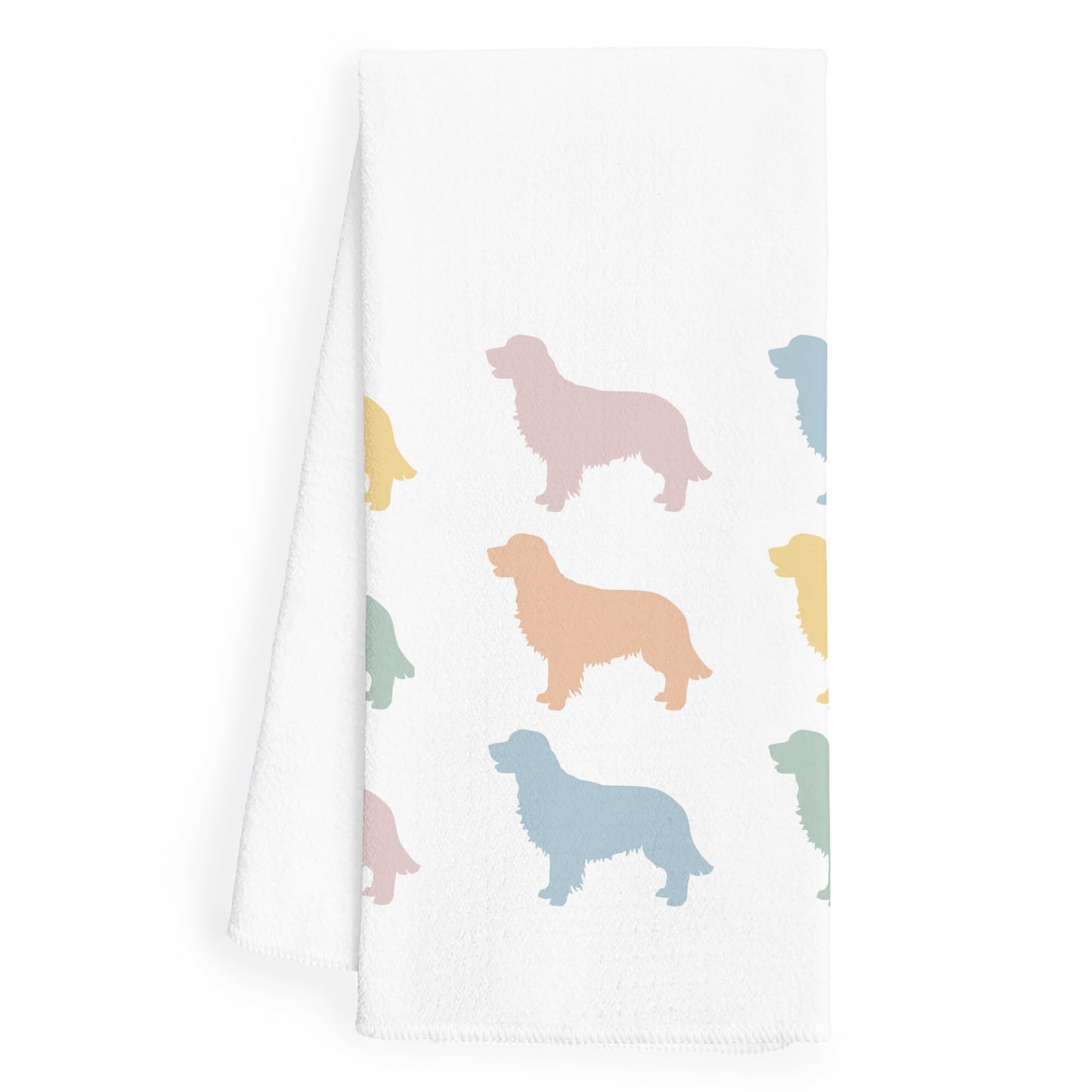 Golden Retriever Kitchen & Hand Towel Set — Soft Chenille, 16x24", Perfect Dog Lover Gift