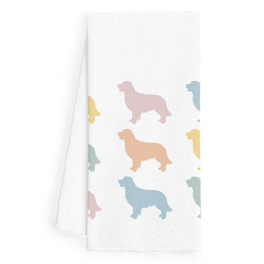 Golden Retriever Kitchen & Hand Towel Set — Soft Chenille, 16x24", Perfect Dog Lover Gift