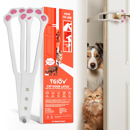 Cat Door Latch 2-Pack — Keep Dogs Out of Litter Box & Food Area